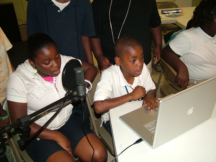 students recording